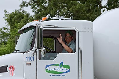 Burch propane delivers to Southern Maryland